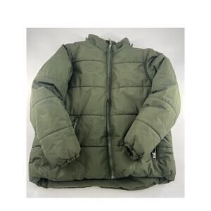 Whales Tail Outerwear Jacket Girls Large Forest Green Winter Puff Coat Zip Warm